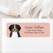 Bernese Mountain Dog Rücksendeadressen-Aufkleber (Insitu)