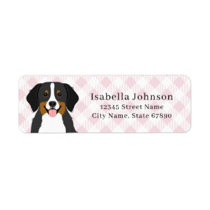 Bernese Mountain Dog Rücksendeadressen-Aufkleber