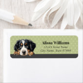 Bernese Mountain Dog Rücksendeadressen-Aufkleber (Insitu)