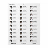 Bernese Mountain Dog Rücksendeadressen-Aufkleber (Vorne)