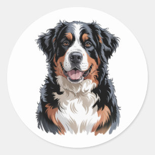 Bernese Mountain Dog Runder Aufkleber