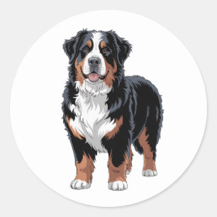 Bernese Mountain Dog Runder Aufkleber