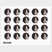 Bernese Mountain Dog Runder Aufkleber (Blatt)