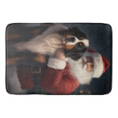 Bernese Mountain Dog Santa Claus Weihnachten Badematte (Vorderseite)