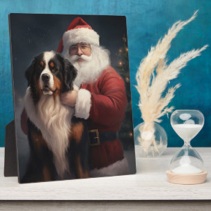 Bernese Mountain Dog Santa Claus Weihnachten Fotoplatte
