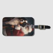 Bernese Mountain Dog Santa Claus Weihnachten Gepäckanhänger (Vorderseite (Horizontal))