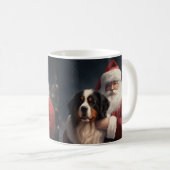 Bernese Mountain Dog Santa Claus Weihnachten Kaffeetasse (VorderseiteRechts)