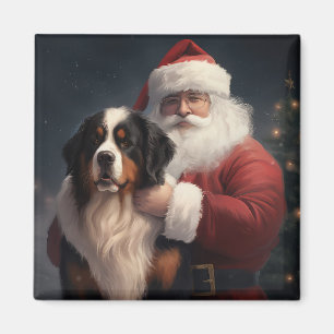 Bernese Mountain Dog Santa Claus Weihnachten Magnet