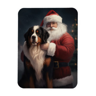 Bernese Mountain Dog Santa Claus Weihnachten Magnet