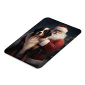 Bernese Mountain Dog Santa Claus Weihnachten Magnet (Linke Seite)