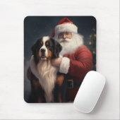 Bernese Mountain Dog Santa Claus Weihnachten Mousepad (Mit Mouse)