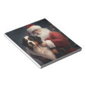 Bernese Mountain Dog Santa Claus Weihnachten Notizblock (angewinkelt)
