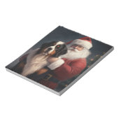 Bernese Mountain Dog Santa Claus Weihnachten Notizblock (Rotiert)
