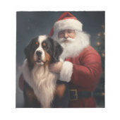 Bernese Mountain Dog Santa Claus Weihnachten Notizblock (Vorderseite)