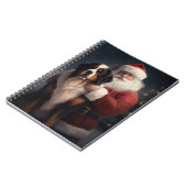 Bernese Mountain Dog Santa Claus Weihnachten Notizblock (Linke Seite)
