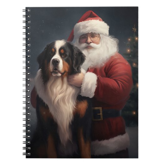 Bernese Mountain Dog Santa Claus Weihnachten Notizblock (Vorderseite)