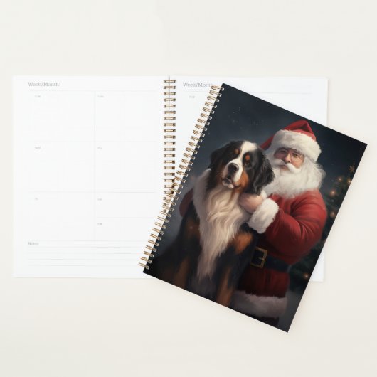 Bernese Mountain Dog Santa Claus Weihnachten Planer (Anzeige)