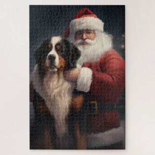 Bernese Mountain Dog Santa Claus Weihnachten Puzzle