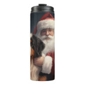 Bernese Mountain Dog Santa Claus Weihnachten Thermosbecher (Vorderseite)