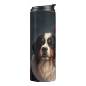 Bernese Mountain Dog Santa Claus Weihnachten Thermosbecher (Nach links gedreht)