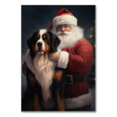 Bernese Mountain Dog Santa Claus Weihnachten Tischnummer (Rückseite)