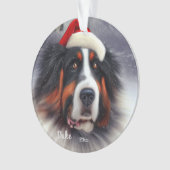 Bernese Mountain Dog, Santa Dog, Weihnachten Ornament (Vorderseite)