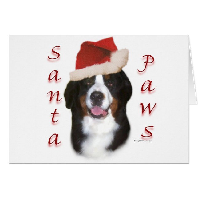 Bernese Mountain Dog Santa Paws (Vorderseite (Horizontal))