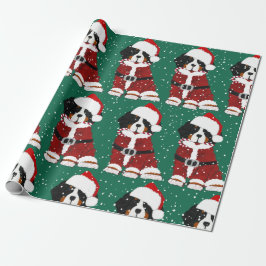 Bernese Mountain Dog Santa Paws Geschenkpapier
