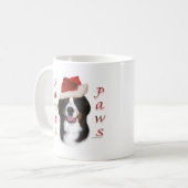 Bernese Mountain Dog Santa Paws Kaffeetasse (Vorderseite Links)