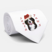 Bernese Mountain Dog Santa Paws Krawatte (Gerollt)