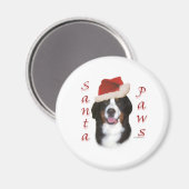 Bernese Mountain Dog Santa Paws Magnet (Vorderseite/Rückseite)