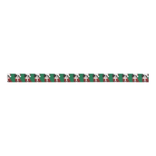 Bernese Mountain Dog Santa Paws Ripsband (Vorderseite)