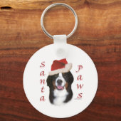 Bernese Mountain Dog Santa Paws Schlüsselanhänger (Vorderseite)