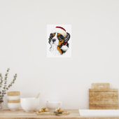 Bernese Mountain Dog Santa Pup Poster (Küche)