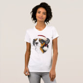 Bernese Mountain Dog Santa Pup T-Shirt (Vorne ganz)