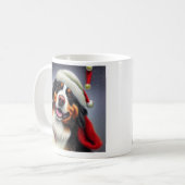 Bernese Mountain Dog, Santa, Weihnachts-Kaffee-Tas Kaffeetasse (Vorderseite Links)