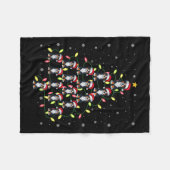 Bernese Mountain Dog Santa Xmas Tree Lights Ugly S Fleecedecke (Vorderseite (Horizontal))