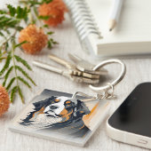 Bernese Mountain Dog Schlüsselanhänger (Vorderseite rechts)