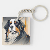 Bernese Mountain Dog Schlüsselanhänger (Rückseite)