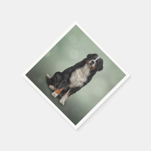 Bernese Mountain Dog Serviette (Ecke)