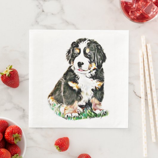 Bernese Mountain Dog Serviette (Beispiel)