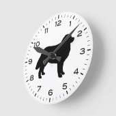 Bernese Mountain Dog Silhouette Berner Runde Wanduhr (Winkel)