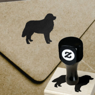 Bernese Mountain Dog Silhouette Gummistempel