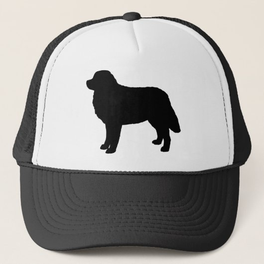 Bernese Mountain Dog Silhouette Truckerkappe (Vorderseite)