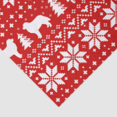 Bernese Mountain Dog Silhouetten Weihnachtsmuster Seidenpapier (Detail)