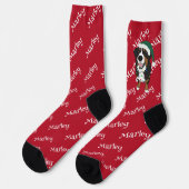 Bernese Mountain Dog Socken (Linkes Detail)