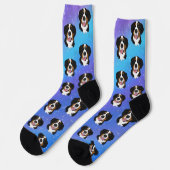 Bernese Mountain Dog Socken (Linkes Detail)