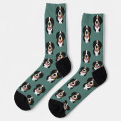 Bernese Mountain Dog Socken (Linkes Detail)