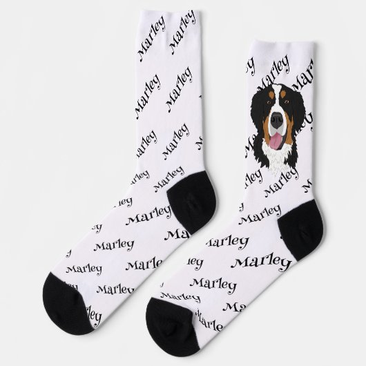 Bernese Mountain Dog Socken (Linkes Detail)