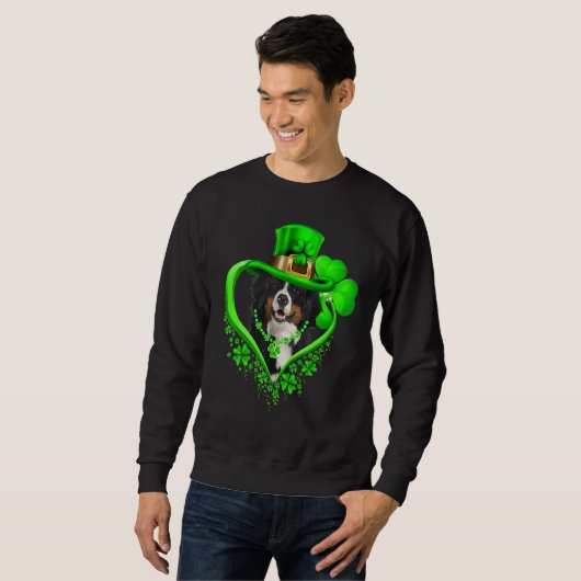 Bernese Mountain Dog St Patricks Day Lover Irish S Sweatshirt (Vorne ganz)